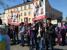 9 мая, в честь 72-летия празднования Великой Победы,  студенты и преподаватели  нашего колледжа приняли участие в  общероссийской акции «Бессмертный полк». 